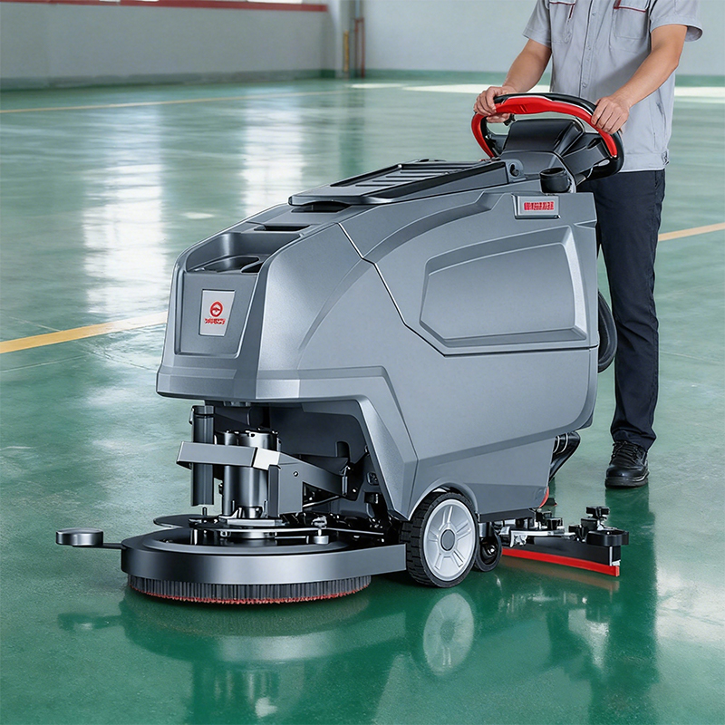工廠車間環氧地坪清潔選對設備！揚子洗地機：重污克星 + 地坪守護者